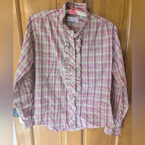 Women's Pink Plaid Shirt